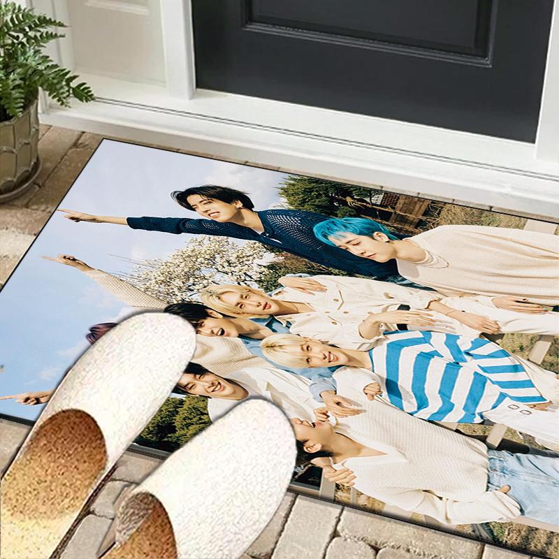 K-pop Stars In Urban Vibes Office Rug Chair Mat, Game Carpet, Suitable for Front Door, Bedroom, Living Room, Desk, Holiday Gift