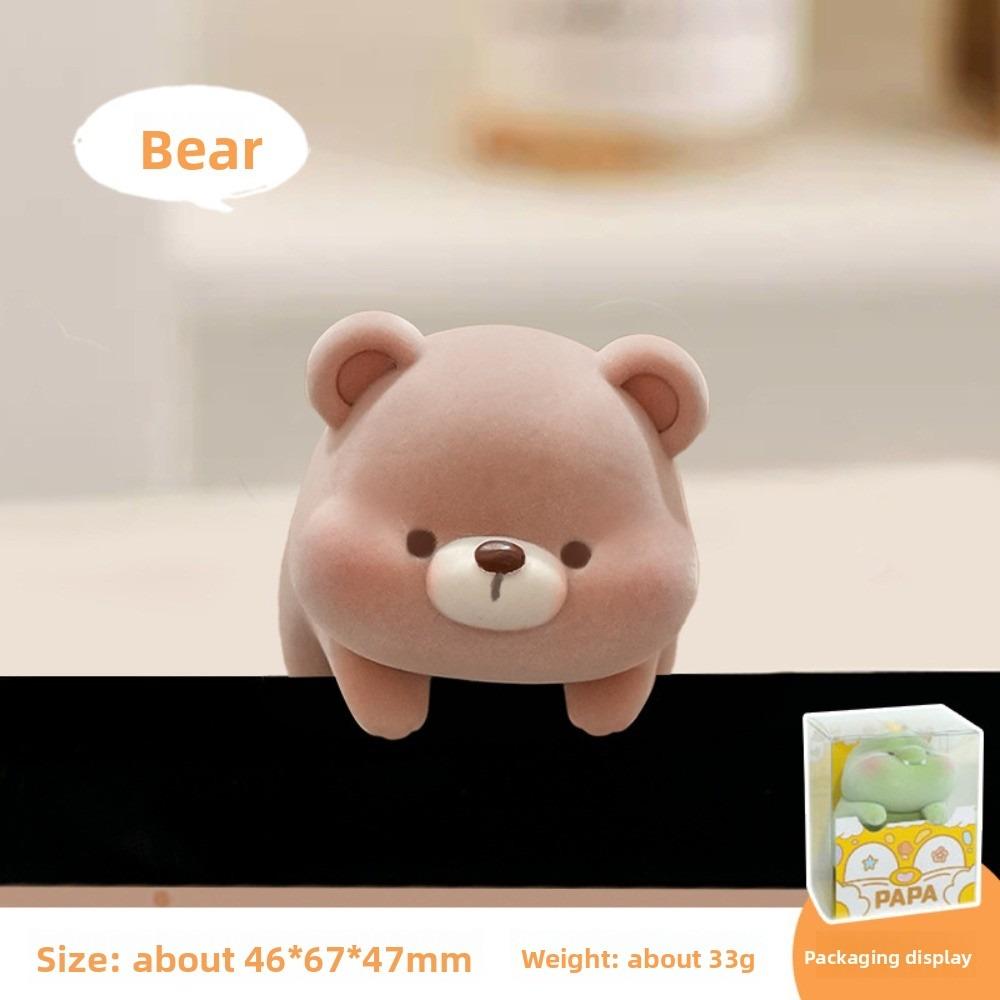 Animal Model Computer Monitor Topper Flocking Center Console Doll  Desk Decoration