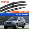 CREATROAD Scheibenwischer für Kia Sorento MK1 BL 2002-2009 2003 2004 2005 Wischerblätter Windschutzscheibe Windschutzscheibe Fensterbürsten 24"+18"+14"""