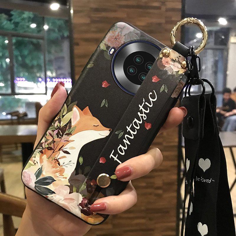 Silicone Fashion Design Phone Case For Cubot Note20 Durable Phone Holder Wrist Strap Back Cover Kickstand Waterproof