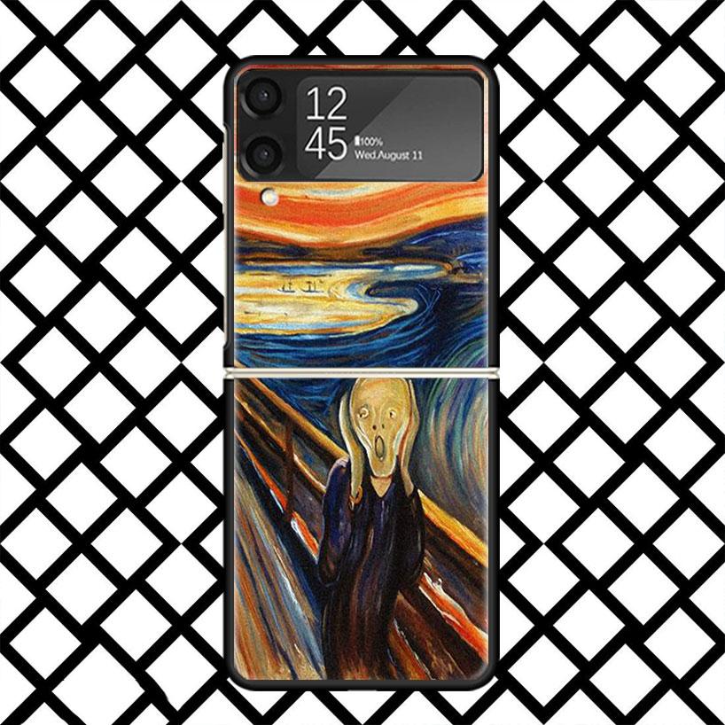 Van Gogh Oil Art Painting Phone Case For Samsung Z Flip 7 6 5 4 3 Galaxy ZFLIP7 ZFlip6 5G Flip5 Flip4 Flip3 5g Black Hard Cover