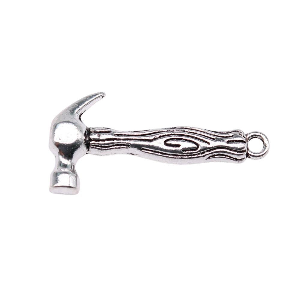 Hammer Charms Multi Color Alloy Pendants For Tool & Construction Themed Jewelry