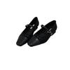 2025 French Retro Thick Heel New Shoes Mao Mao Shoes Outer Wear Spring and Autumn Word with Low Heel Mary Jane Single Shoes Women
