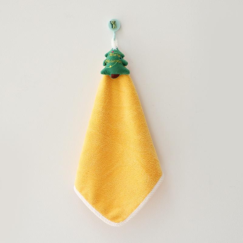 Kinder Weihnachten Stil Handtuch Cartoon Elch Schneemann Weihnachtsmann Weihnachten Baum Samt Handtuch Bad Hängen Handtuch Adsorption Tuch