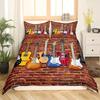 Music Bedding Set Piano Keyboard Music Note Duvet Cover Queen Size Bed Linen Comforter Microfiber Guitar Polyester Bedding Sets