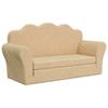 Kids  Sleeper Sofa 2 Seater Cream Soft Plush