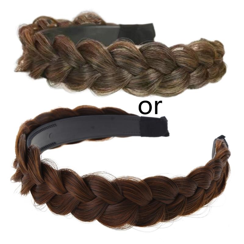 

Braided Headbands Unisex Hairband Stylish Headwear Polyester Ladies Headbands for Everyday Use