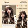 Big Wave Women's Long Curly Wig - Natural Look, Middle Part, Autumn/Winter Style