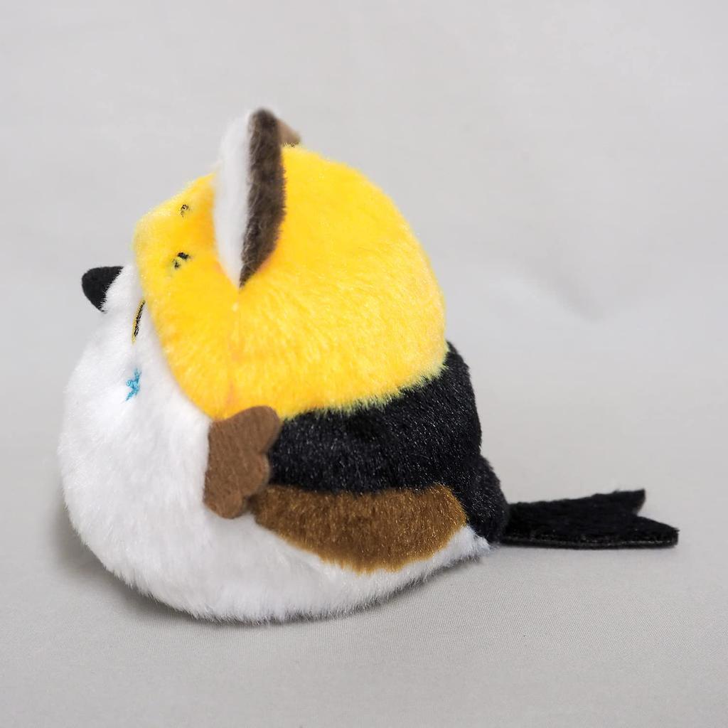 Sanei Boeki Original Plush Toy, Toridango, Locally Produced, Red Fox and Shimaenaga (Hokkaido), W9 X D8 X H7cm