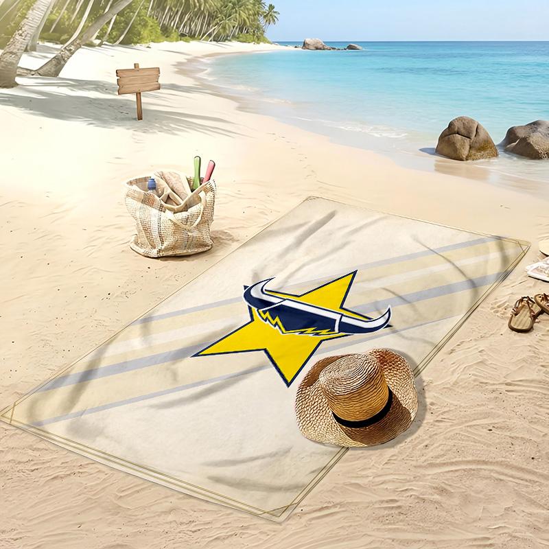 North Queensland Cowboys Print Beach Towel Soft Portable Quick?dry Towel For Pool Summer Vacation Outdoor Sport