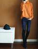 2025 Autumn/Winter Women's High Neck Loose Knit Sweater - Thick Pullover Base Layer, Fashionable Lazy Style