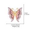 Weiman Purple Red Rhinestone Butterfly Brooches Luxury Women Alloy Fashion Brooch Pin Design Jewelry Customize Designer Brooches