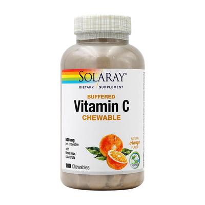 Buffered Vitamin C Chewable 500 Mg Natural Orange Flavor, 100 Chewables