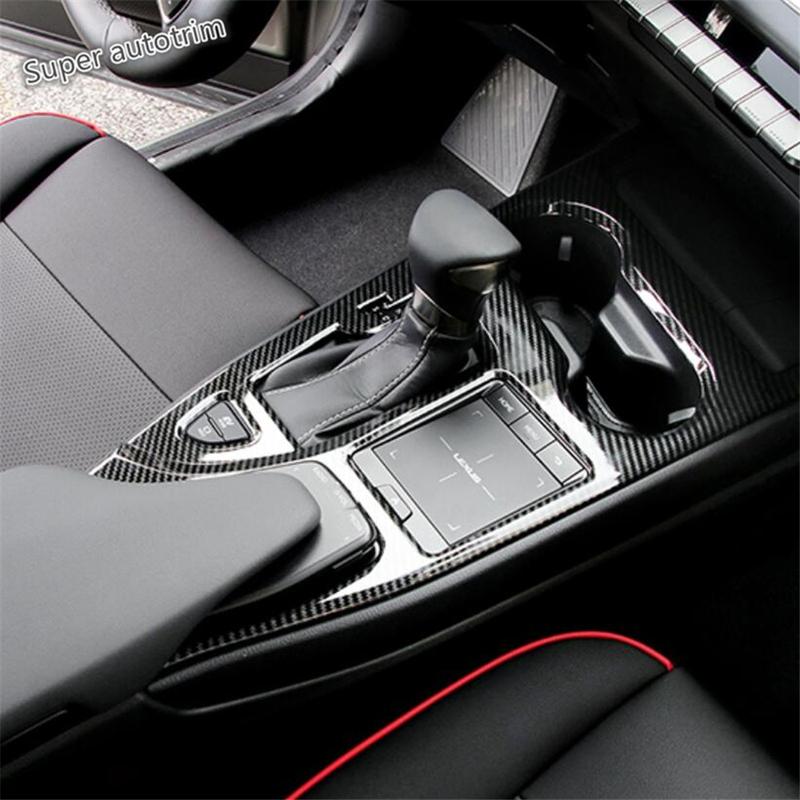 Central Control Gear Shift Panel Water Cup Frame Cover Trim For Lexus UX 200 250H - 2024 Carbon Fiber Accessories Interior