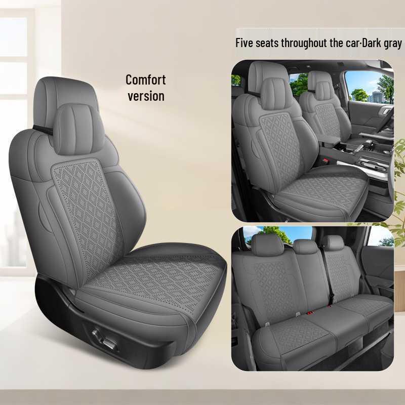 Equation Leopard Titanium Seat Covers: Full Coverage, Breathable, Universal, 2025 Model, Four Seasons, 7-Seater.