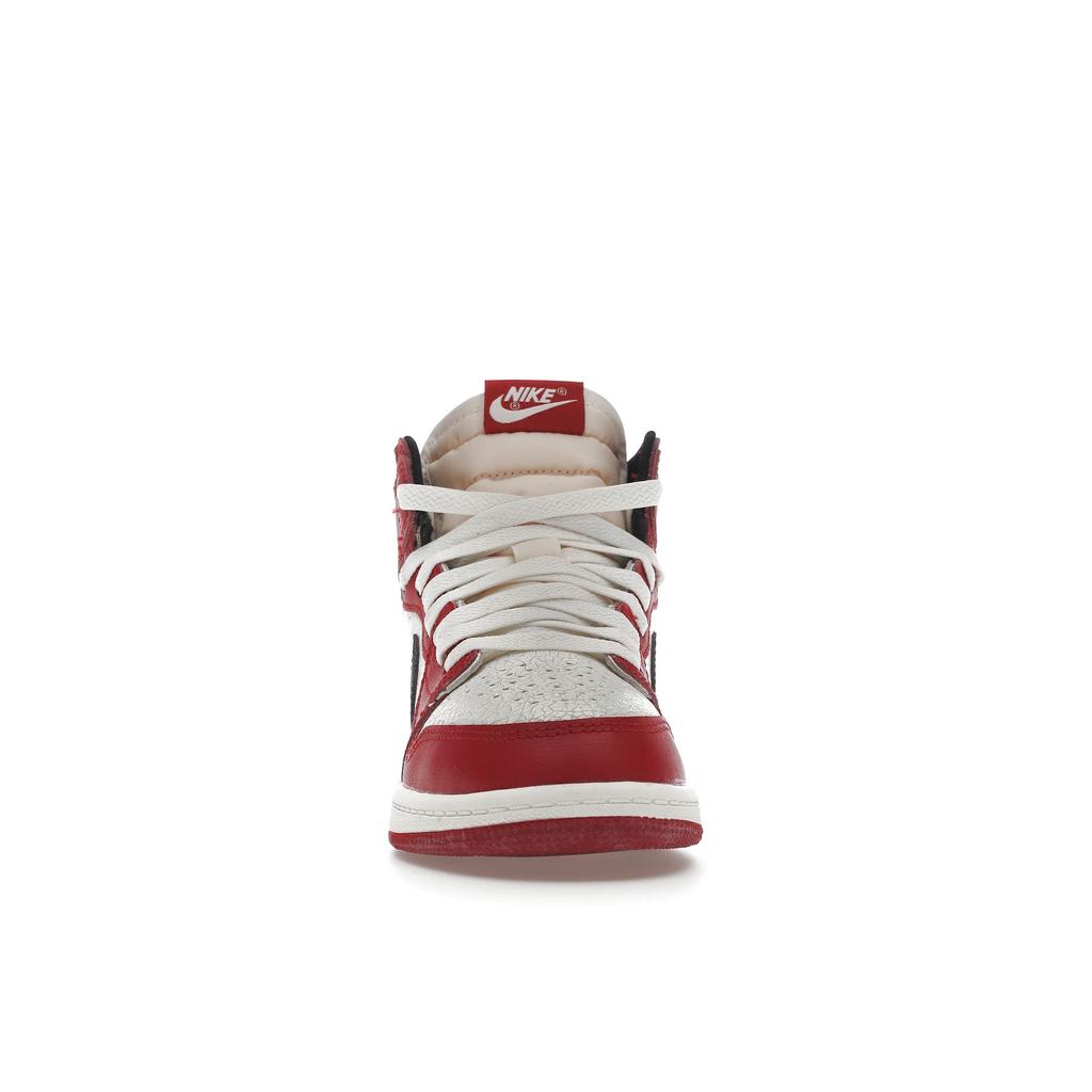 Air Jordan 1 Retro High OG PS Chicago Lost & Found Kids Sneakers Red Varsity-Red Black FD1412-612