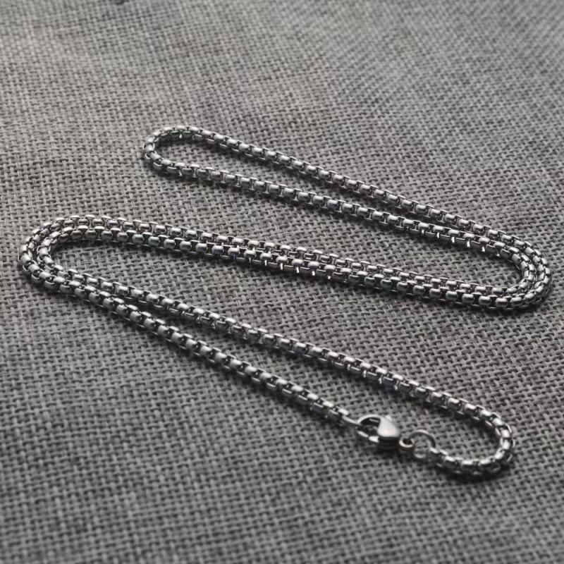 Trendy Unisex Sterling Silver Cross Pendant Necklace with Titanium Steel Chain - Personalized Korean-Japanese Fashion, Perfect Gift for Couples