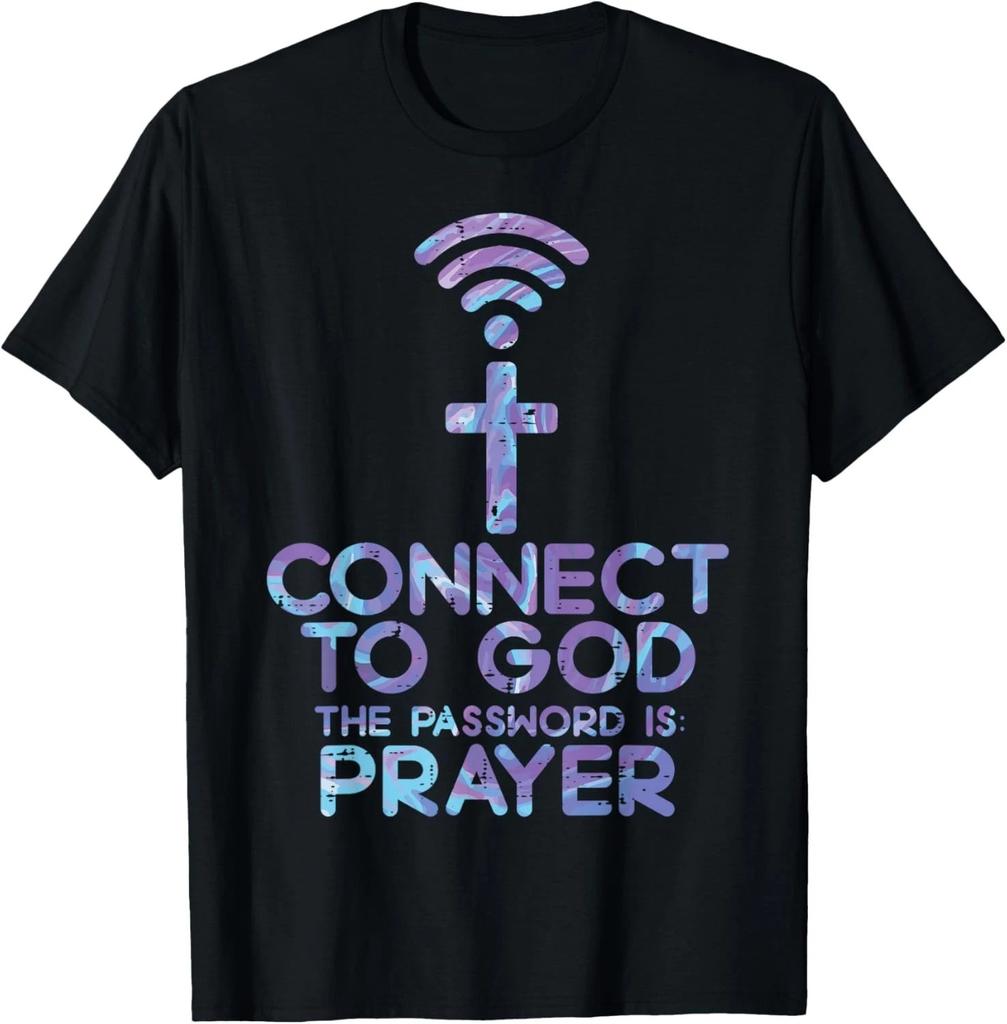 Connettiti a Dio Password Preghiera Gesù Uomo Donna Cristiana Maglietta