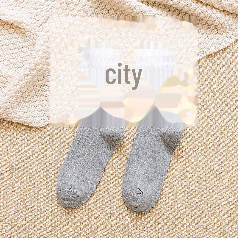 Women's Mid-Tube Solid Color Pile Socks - Spring & Summer Japanese College Style Trend