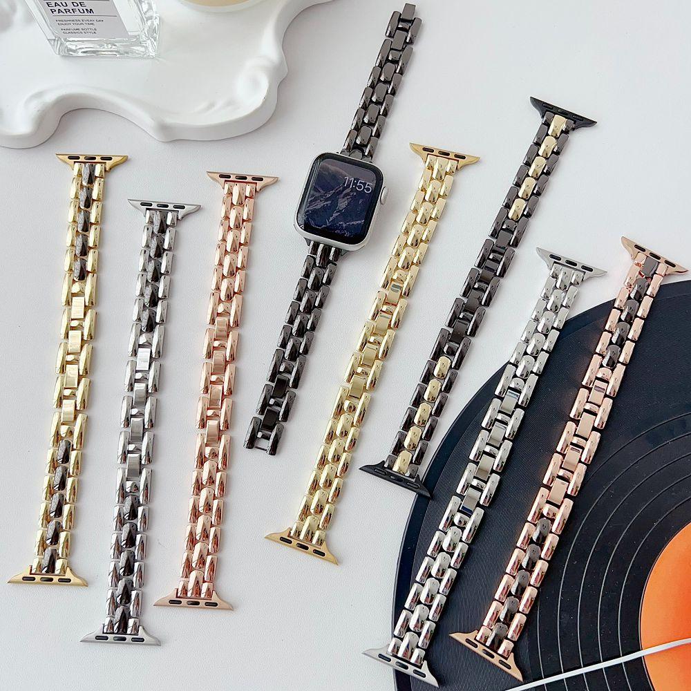 Slim Metal Watch Straps for Apple Watch Band 38 40 41 42 44 45 46 49mm Dressy Slim Wristband Strap for iWatch S11 10 9 8 7 6 5 4