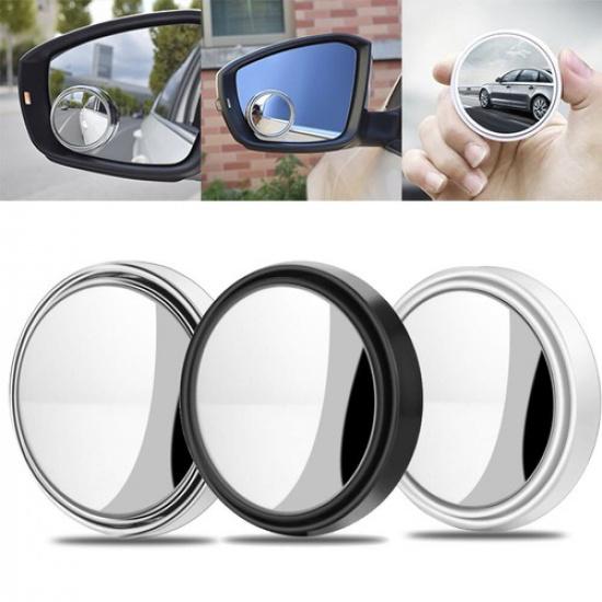 2Pcs 2" Round Car Blind Spot Rear View Mirror Wide Angle Convex Rearview Mirrors