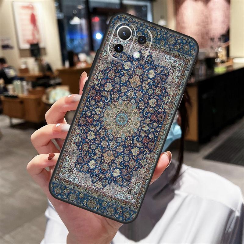 Persian carpet Floral pattern Case For POCO F3 F4 X4 GT F5 M5 X3 X5 Pro Cover For Xiaomi 11 12 Lite 13 11T 12T Pro Case