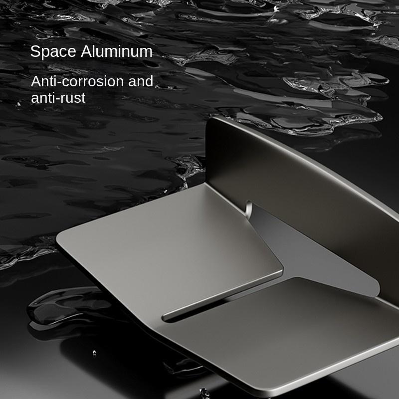 Bathroom Soap Dish Creative Drain Space Aluminum Punch-free Toilet Soap Dish Bathroom Shelf Wall-mounted