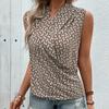 Chal de Verano para Mujer con Cuello en V, Chaleco de Temperamento sin Mangas, Camisa Estampada