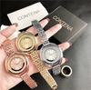 Top Crystal Watches Women Stainless Steel Ladies Quartz Watches Elegant Women Bracelet Clock Reloj