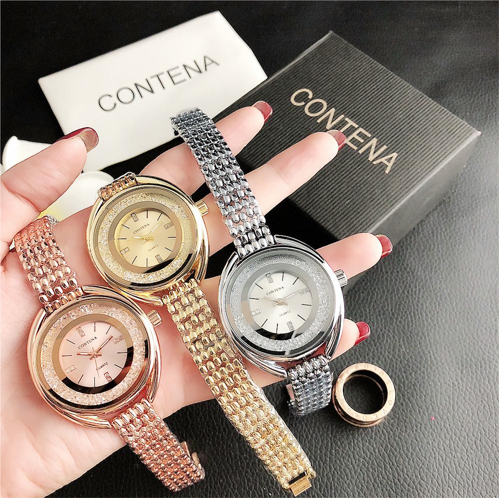 Top Crystal Watches Women Stainless Steel Ladies Quartz Watches Elegant Women Bracelet Clock Reloj