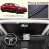 Car Black Window Privacy Sunshade For TESLA MODEL 3 2019-Present Auto Anti-UV Heat Insulation Protect Cover Interior Accessory