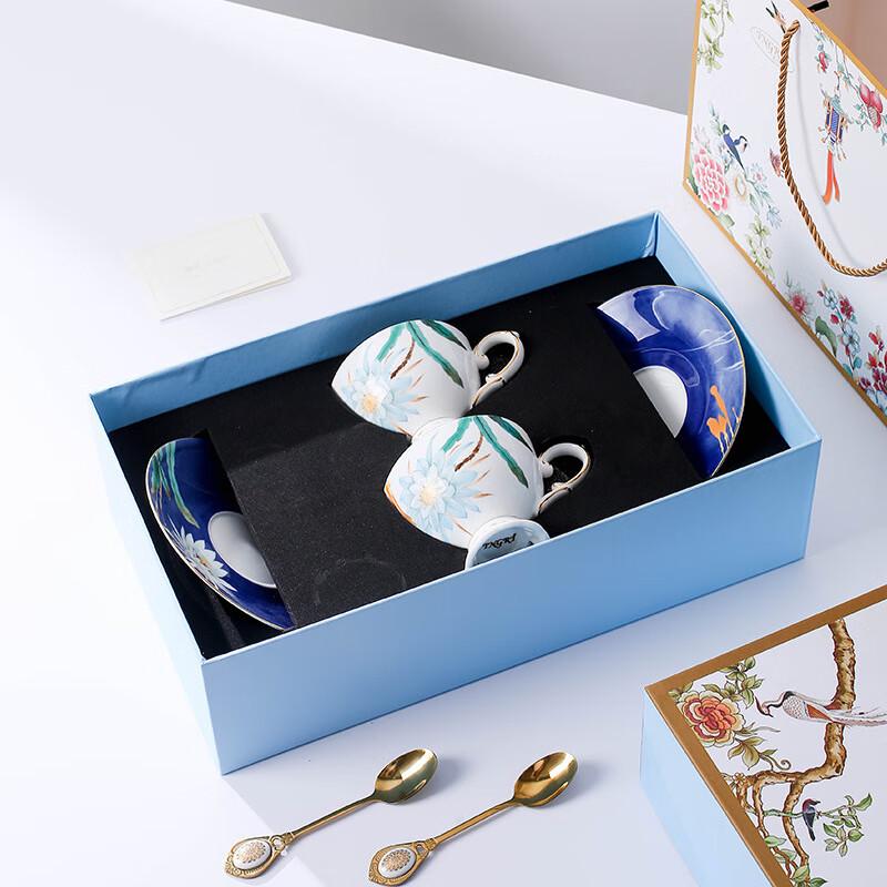 Light Luxury European Bone China Coffee Cup and Saucer Set