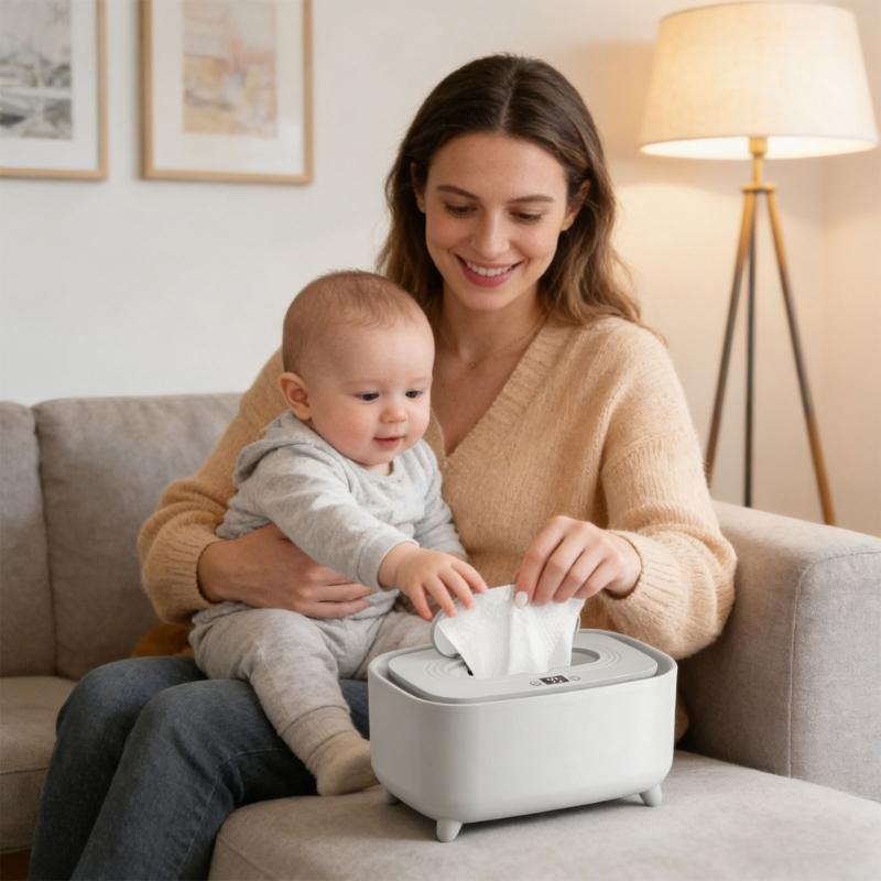Large Capacity Baby Wipes Warmers Featuring Adjustable Temperature Control LED Monitor And Safety For Convenient Operation