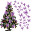 5/10Pcs Glitter Butterflies Christmas Decoration Xmas Tree Sparkling Butterflies Hanging Ornaments Home Decor New Year 2026 Gift