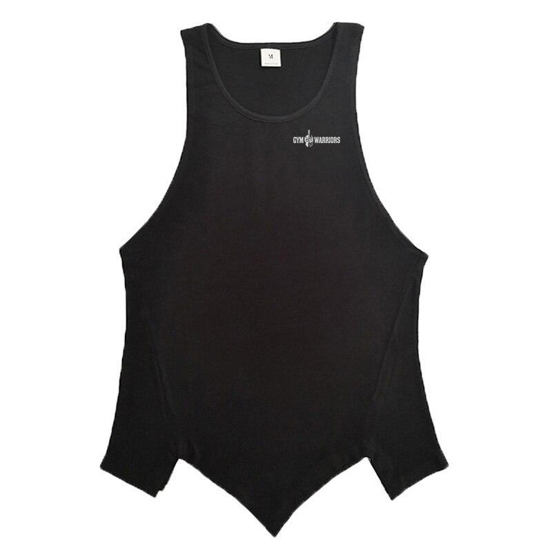 Pánské oblečení na tělocvik léto Příjemné k pokožce a měkké trička bez rukávů prodyšné volné móda nepravidelný lem Bodybuilding tílka