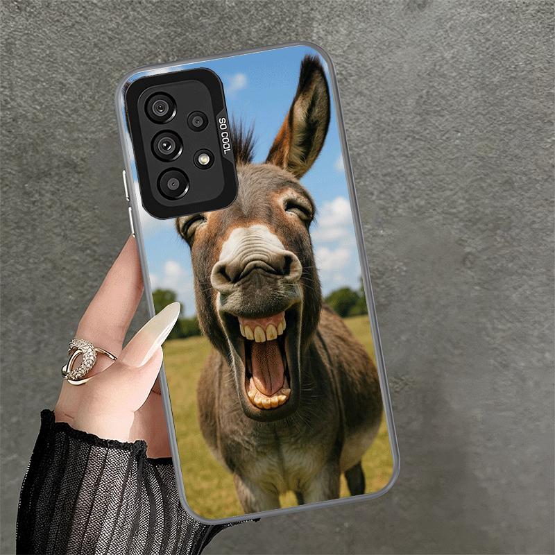 Funny Donkey Animal Shockproof Phone Case for Samsung A17 A16 A15 A14 A37 A57 A36 A56 A26 A35 A55 A25 A34 A54 A24 A13 A23 A33 A5