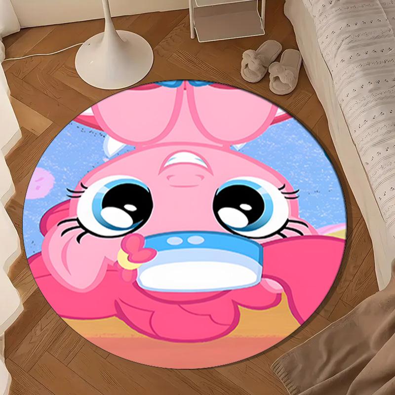 Colorful Unicorn Friendship Round Rug for Livingroom,Bedroom, Palyroom, Chair Rug, Area rug, Circle Carpet, Large Size Fan Christmas gift