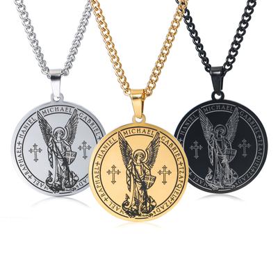 Collana Arcangelo Michele in Acciaio Inossidabile