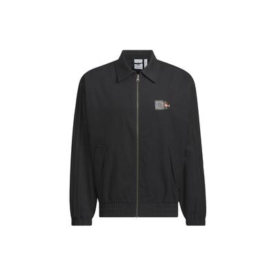 adidas Originals V-Day Valentines Day Edition Gestreifte, locker sitzende Sportjacke, Unisex-Oberbekleidung, Schwarz, JE3489