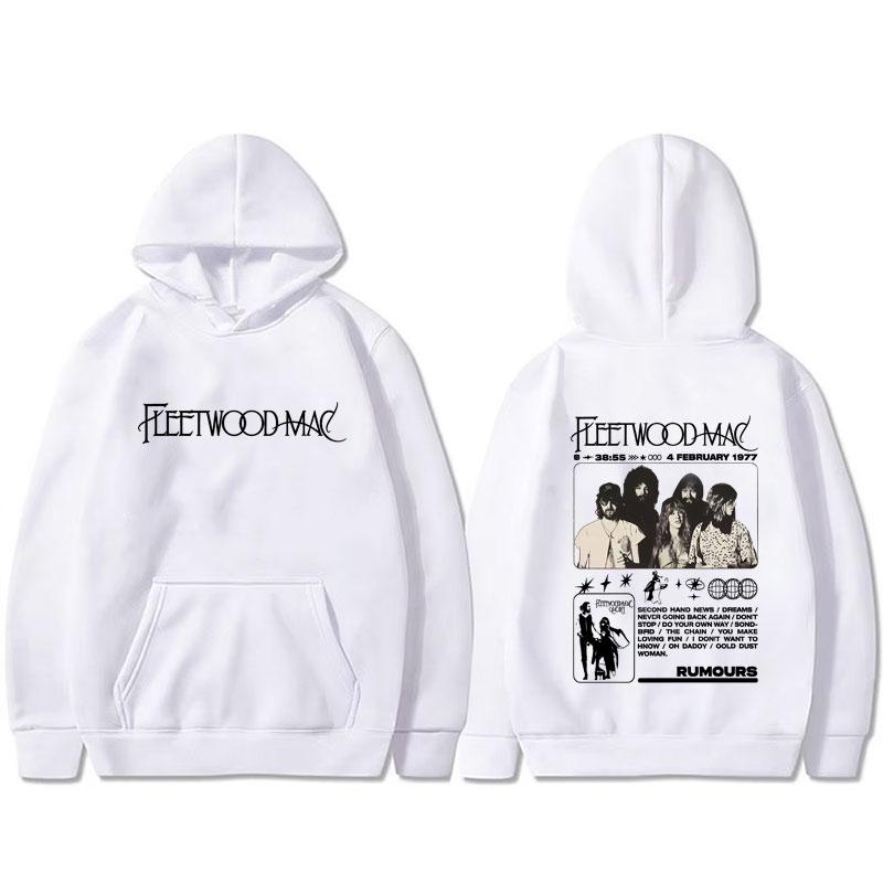 Rock Band Fleetwood Mac Rumours Grafik Hoodie Stevie Nicks Sweatshirt Herren Damen Lässig Fleece Baumwolle Übergroße Pullover Hoodies
