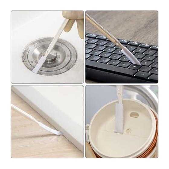 Air Conditioner Cleaning Brush, 20 Pieces, Gap Brush, Gap Cleaning, Kitchen Cleaning, Toilet Cleaning, Disposable, Reusable (White + Green)