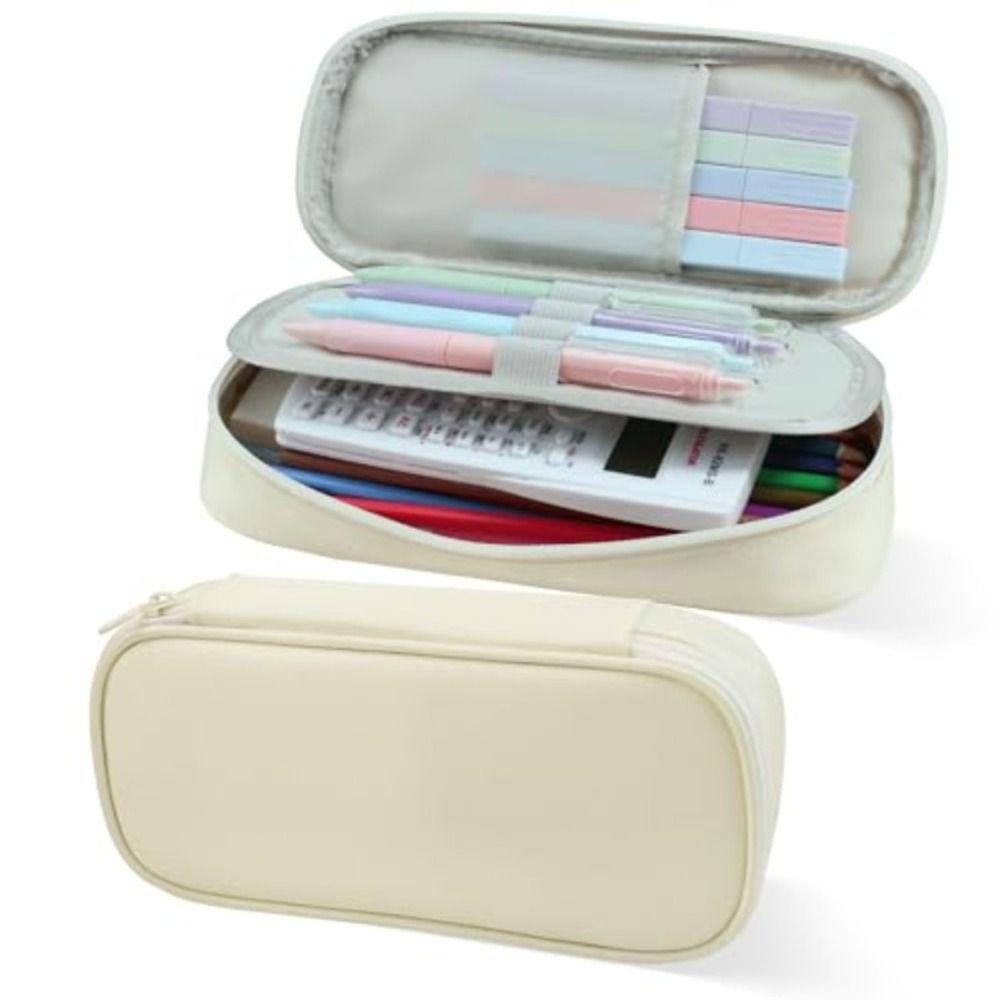 Large Capacity Minimalist Pen Bag Oxford Cloth Stationery Organizer Student Use