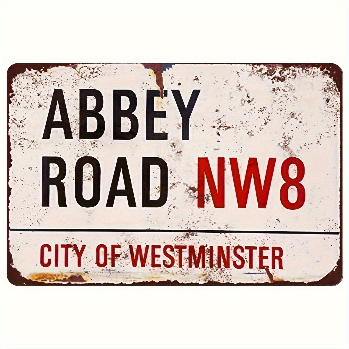 

2D плоская деревянная вывеска 30*20 см Vintage Abbey Road NW8, настенный декор, многоцелевое искусство из жести для бара, кафе, гаража, фермерского дома, мужской пещеры 30*20cm