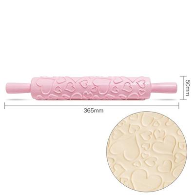 Kunststoff Antihaft-Fondant-Nudelholz-Werkzeug Tragbares geprägtes Nudelholz Fondant-Gebäck-Kuchen