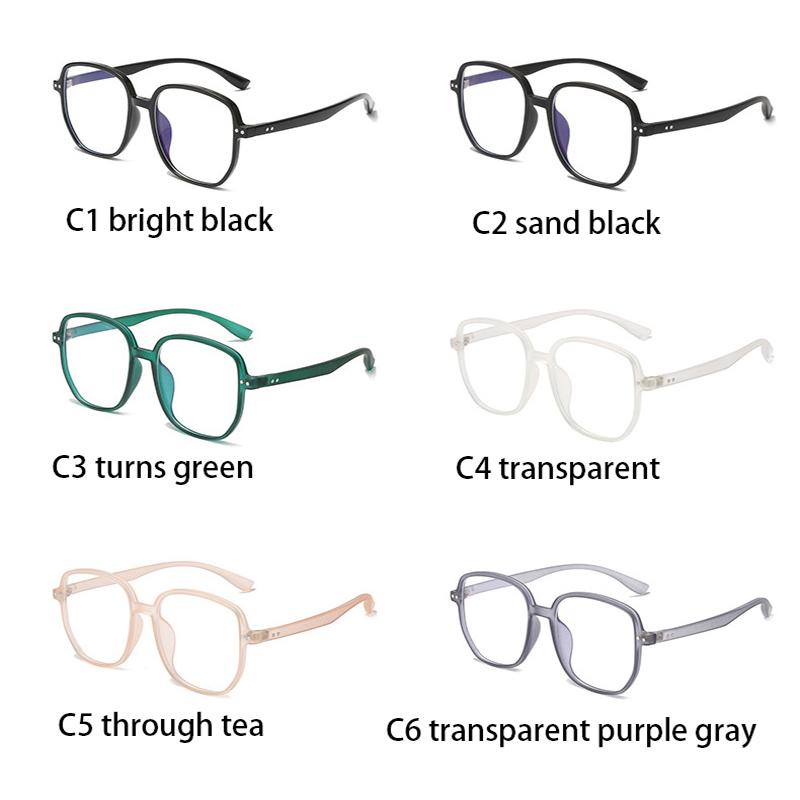 Anti-Blue Light Glasses Large Frame Square Eyewear Women Men High Quality Daily Eyeglasses Blue Light Blocking Man Lady Eyeglas