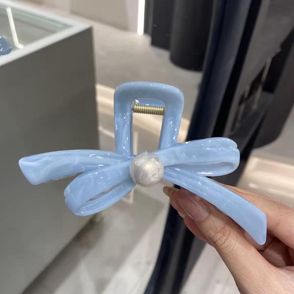 Pinza para el pelo con lazo y estampado de leopardo coreano: Pinza para Semirecogido de Alta Gama Extra Grande para Mujer