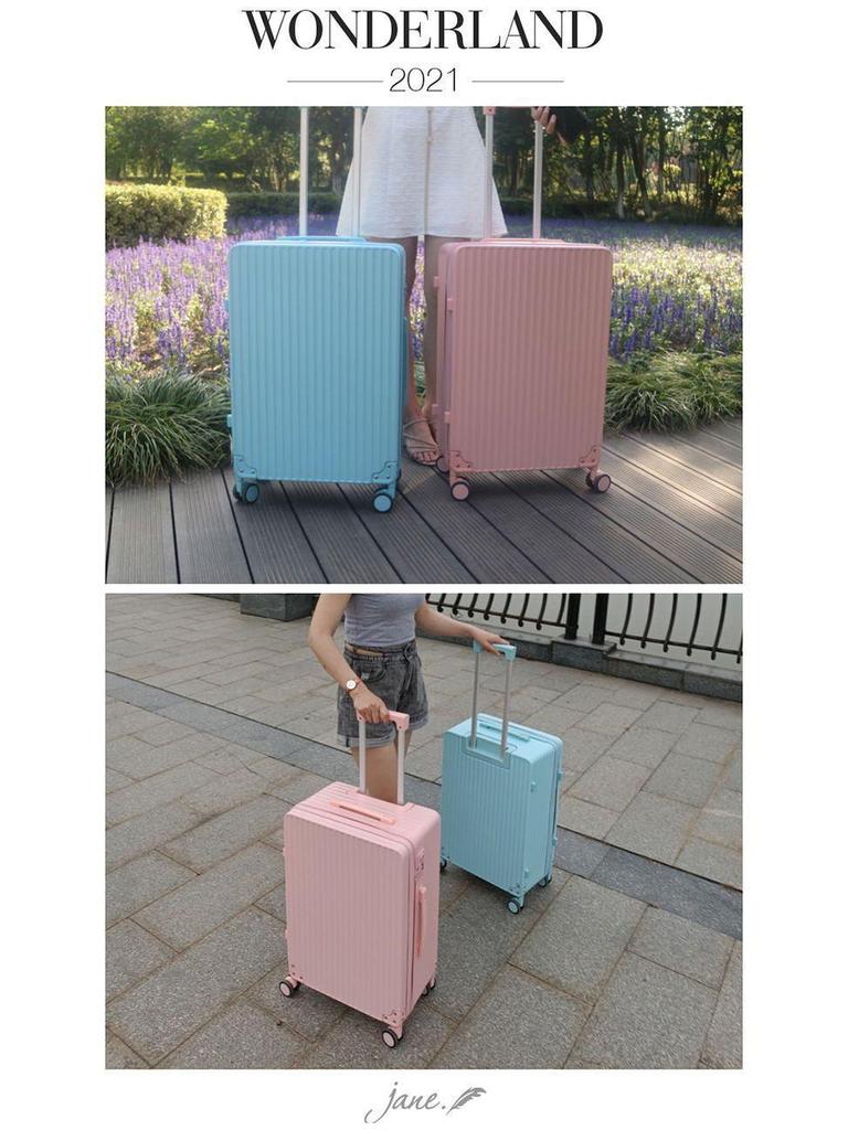 Women's 24-Inch Large Capacity Trolley Suitcase with Combination Lock; 20-Inch Option Available