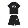 Unisex Baumwolle Kurzarm T-Shirt Shorts Set Lässiges Streetwear Outfit Herren Damen