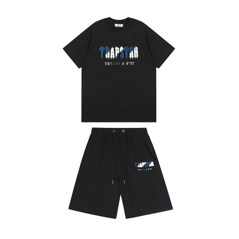 Unisex Baumwolle Kurzarm T-Shirt Shorts Set Lässiges Streetwear Outfit Herren Damen