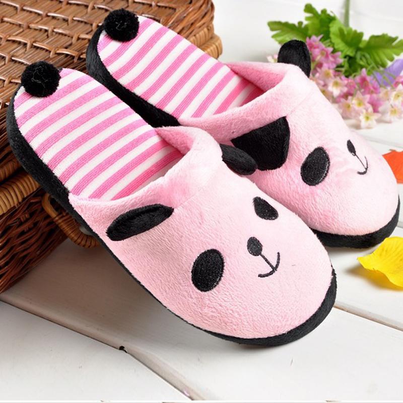 2024 New Women Flat Shoes Female Slippers Lovely Cartoon Panda Home Floor Soft Slippers Female Shoes Chausson Femme Slides